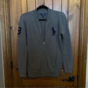 Polo Ralph Lauren Big Pony Number 3 Zip Sweater Jumper Boys Size XL 18-20